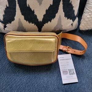 Louis Vuitton Monogram Vernis Fulton Vintage- Metallic Waist Bag.. W/COA.